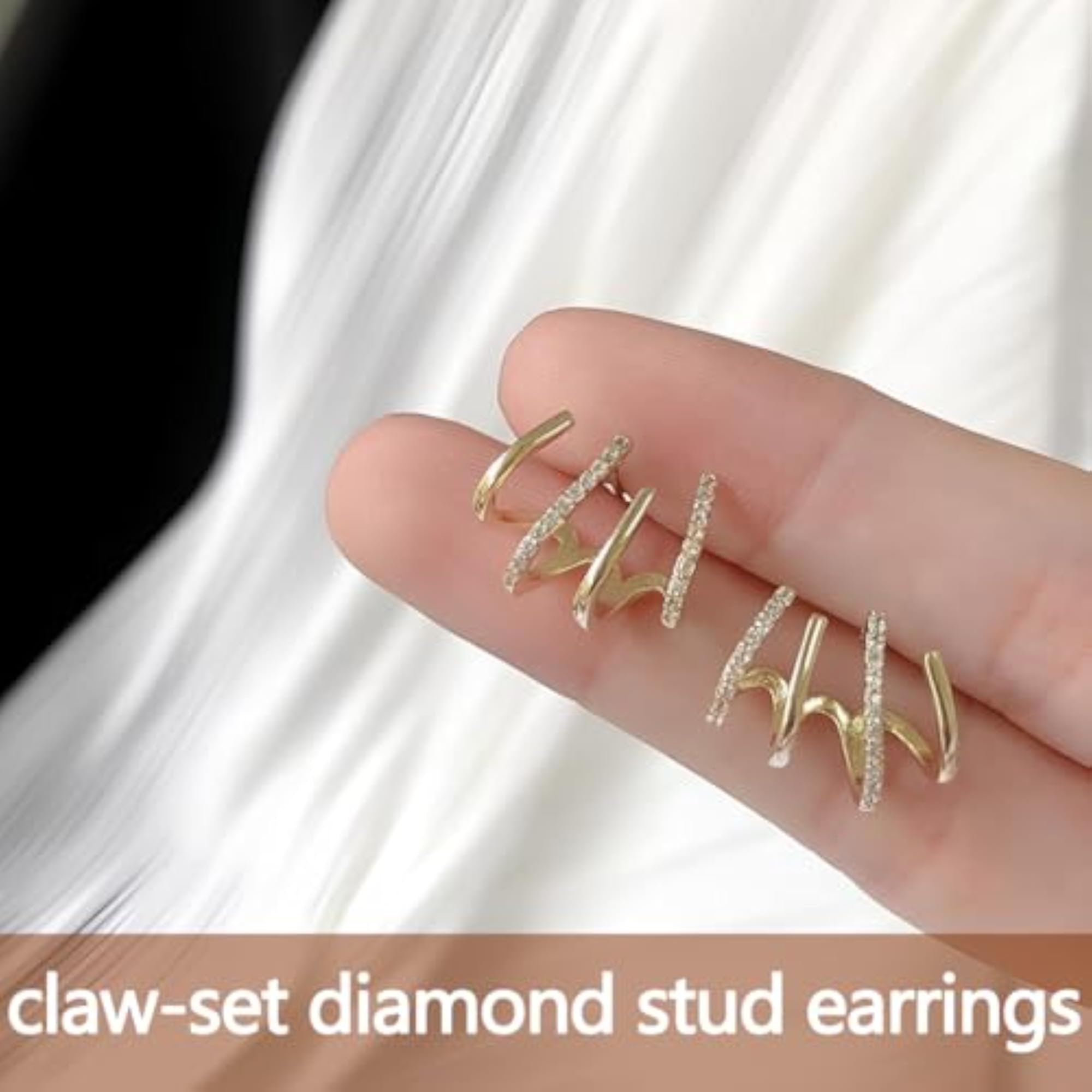 Dainty Claw Studs Earrings for Helix Piercing