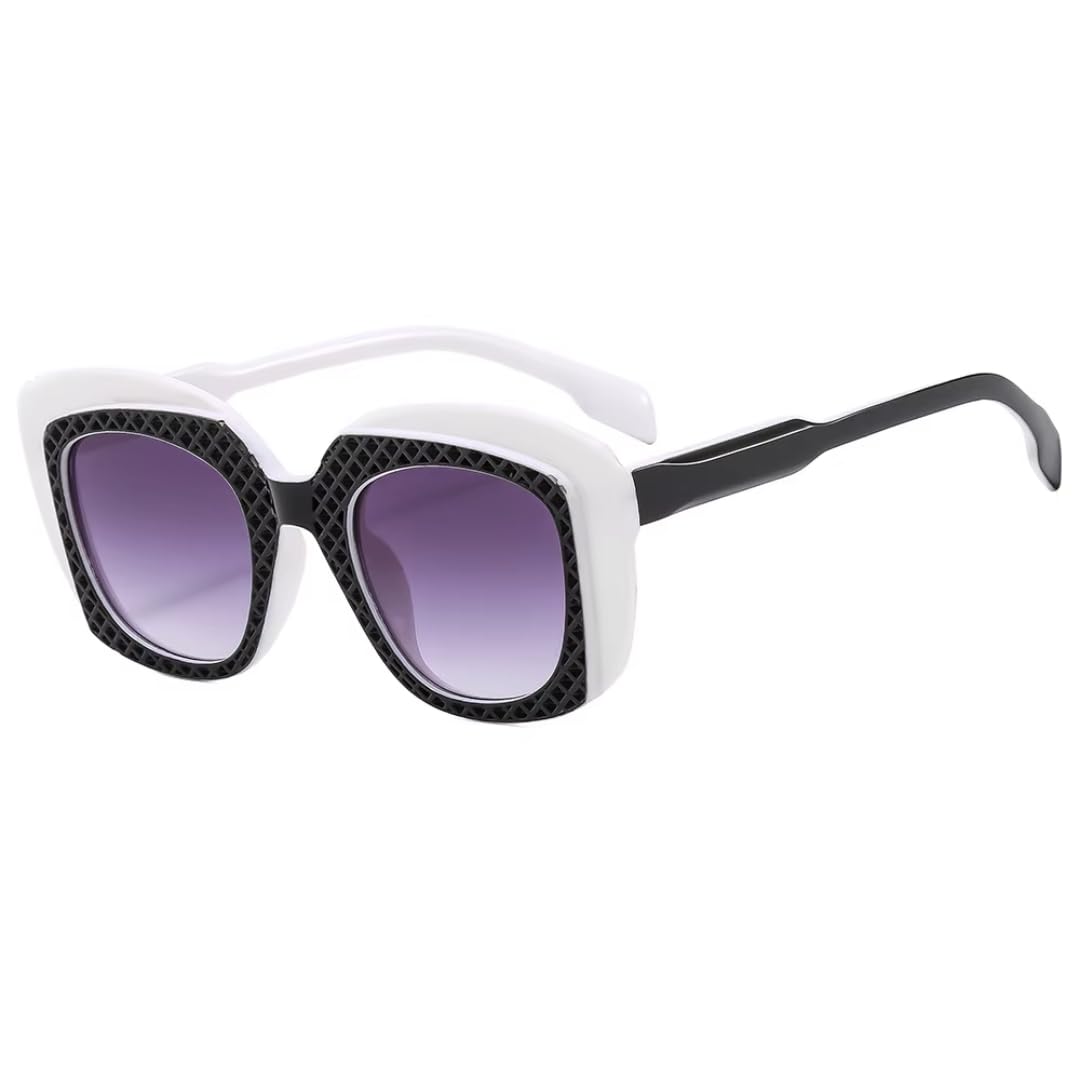 Gafas de sol de moda punk para mujer, con estampado de leopardo y degradado UV400 para hombre.