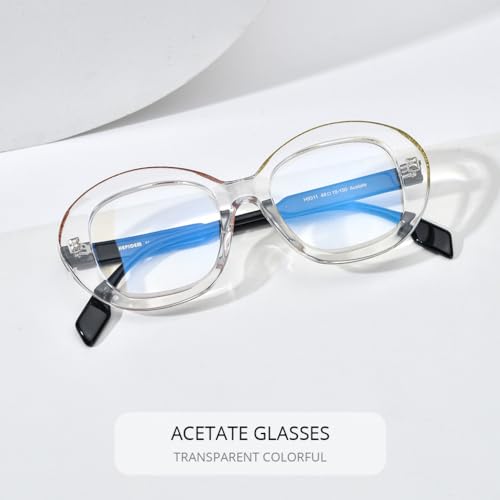 Gafas de acetato cómodas para evitar marcas nasales con estilo retro 2