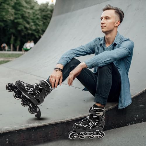 2PM SPORTS Verstellbar Inliner für Kinder, Leucht Inline Skates Rollschuhe für Damen/Herren