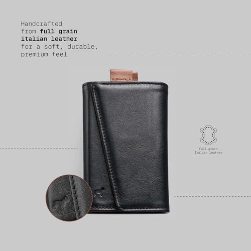 The Frenchie Co. - Speed Wallet - Ultra Slim Front Pocket Wallet - RFID Blocking Quick-Access Card Holder - Full-Grain Italian Leather Minimalist Design for Men & Women3