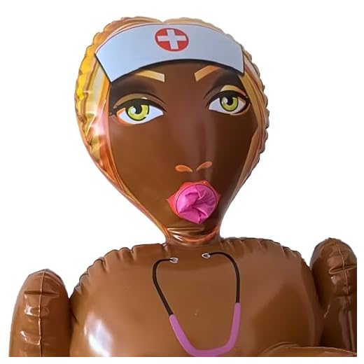 Inflatable Blow Up Doll Life Size with Groom Sash - Bachelor Party Favors - Bachelor Party Decorations - Bachelorette Party Favors - Gag Gifts - 60" Nurse Nikki