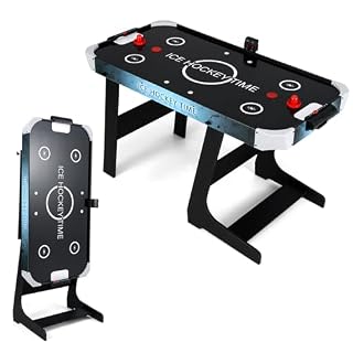 HOMASIS table air hockey pliable, moteur 12 V et LED