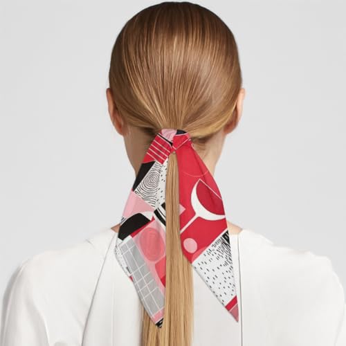 YPPAHHHH Abstract Red Wine Glass Silk Scarf for Women Girls Hair Head Silk Scarf Square Purse Satin Scarves Bandana Wraps4