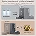 Gardner Pet Automatischer Futterspender für Katzen/Hunde 2 Näpfe(3L*2), Nicht elektrisch Futterautomat und Wasserspender Hund mit Edelstahlschüssel, Ohne Strom, BPA Frei, Gravitation Katzenfutter Grau