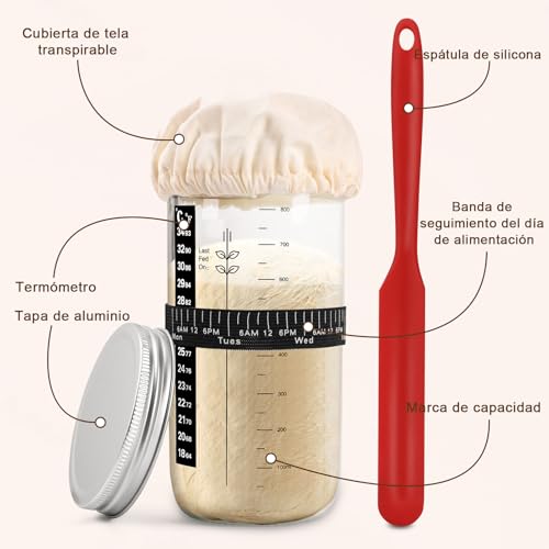 Miniatura 3 de Clheatky Cesta De Fermentación Para Pan Ovalado Redonda, 12 Piezas Kit Completo De Panadero, Banetones De Caña Natural, Cesta Para Pan De Masa Madre Para Principiantes Y Experimentados