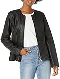 dakota lederjacke indianer Schößchen BB Dakota by Steve Madden Damen Clary Soft Lamb Peplum Jacket Lederjacke, schwarz, Small
