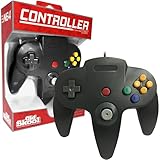 Old Skool Manette de manette filaire classique pour Nintendo 64 N64 Noir