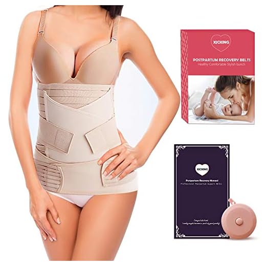 Postpartum Belly Band Wrap 3 in 1 Belt - C section Binder Waist Abdominal Recovery Support Girdles For Women - Post Delivery Tummy Bandit Corset Body Shaper Shapewear- Post Surgery Diastasis Recti