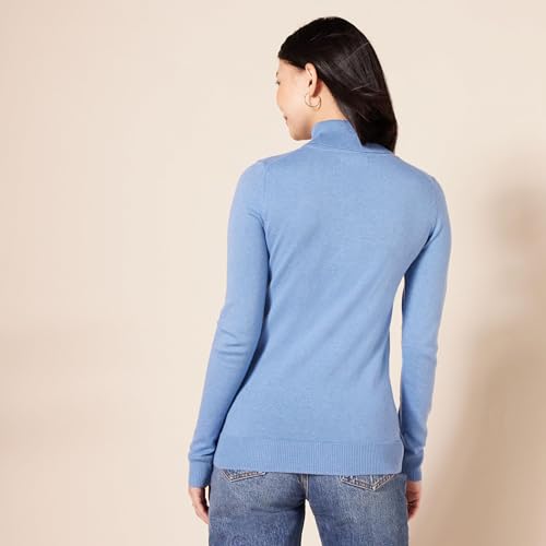 Amazon Essentials Women's Classic-Fit Lightweight Roll Neck Long-Sleeve Jumper (Available In Plus Size), Cornflower Blue, M - 3