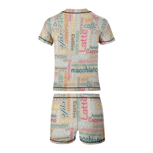 Coffee WordsChildren's Swimsuits Boys Two Piece Suit4