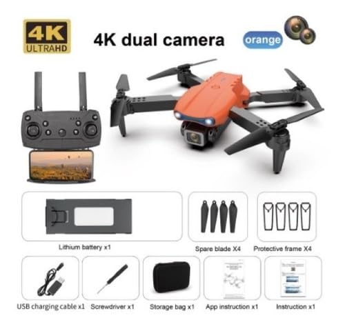 Drone E88 Câmera 4k Uhd Vídeo Profissional 2.4ghz No Brasil (Cinza)