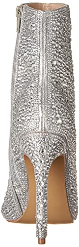 Steve Madden Women's Dispute-R Ankle Boot, Silver, 6.5 #TOP2