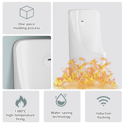 Orinal de cerámica con sensor automático de descarga de agua para pared 4
