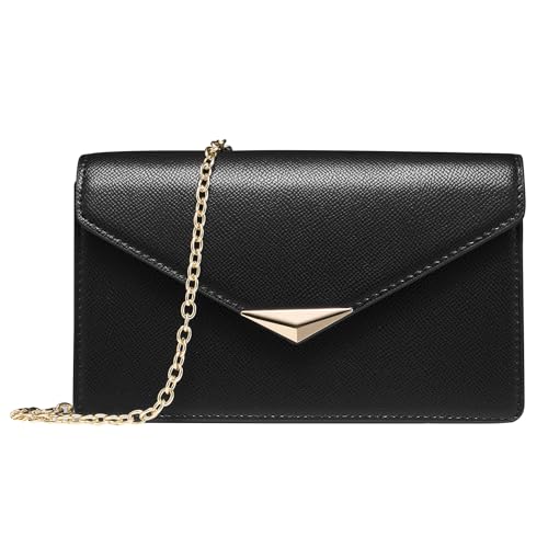 SWEETV Classic Envelope Clutch Purses Elegant PU Leather
