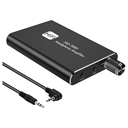 Headphone Amplifier Two-Stage Gain Switch, Portable HiFi 3.5mm Headset Amplifier Compatible Phone,Tablet, MP3/4 and Computers