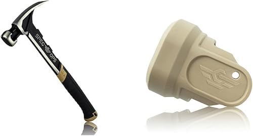 Spec Ops - SPEC-M22CF Tools Martillo de martillo, 22 onzas, garra rasgada, cara fresada, agarre absorbente de golpes y herramientas SPEC-SFACE1 Tapa