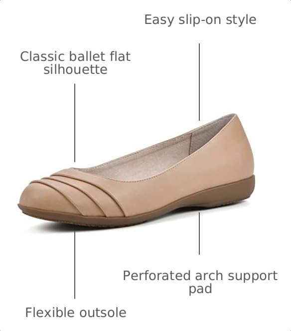 Image of Cliffs by White Mountain Women's Clara Cushioned Ballet Flat