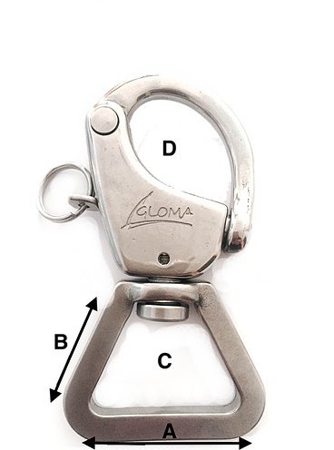Nautos Forged SNAP Shackle with Swivel Ring (28mm)