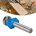 Marhynchus Router Bit, 45 Degree 1/4in Round Shank Chamfer Tool with Top Bearing for Woodworking MDF Solid Wood Particleboard Plywood (1/4*5/16)