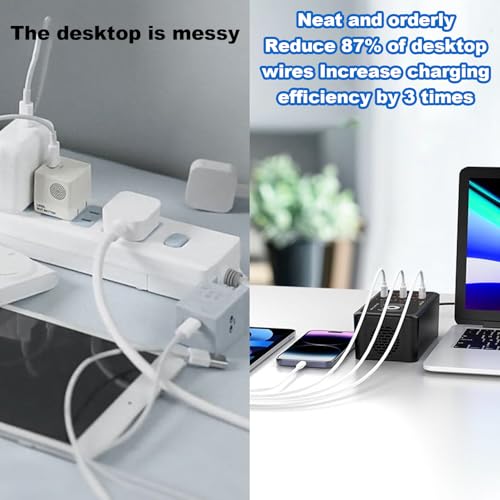 Estación de carga USB múltiple de 100W para evitar enredos de cables en la oficina 3