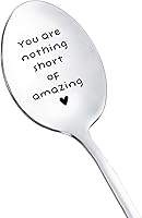 You Are Nothing Short of Amazing Engraved Spoon - Inspirational Stainless Steel Gift for Women Men, Sisters, Coworkers, Coffee Tea Lovers