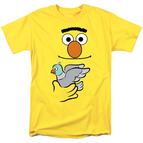 T-Shirt Sesame Street Bert jaune à offrir à un ami fan de souvenirs rétro