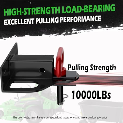 Image of Upgraded Zero Turn Lawn Mower Hitch with 2 inch Receiver, 6mm Thicker Heavy Duty Steel Bolt On Trailer Hitch Receivers, Compatible with Many Models Lawn Mower, Tractor, Trailer, Golf Cart, ATV Etc.