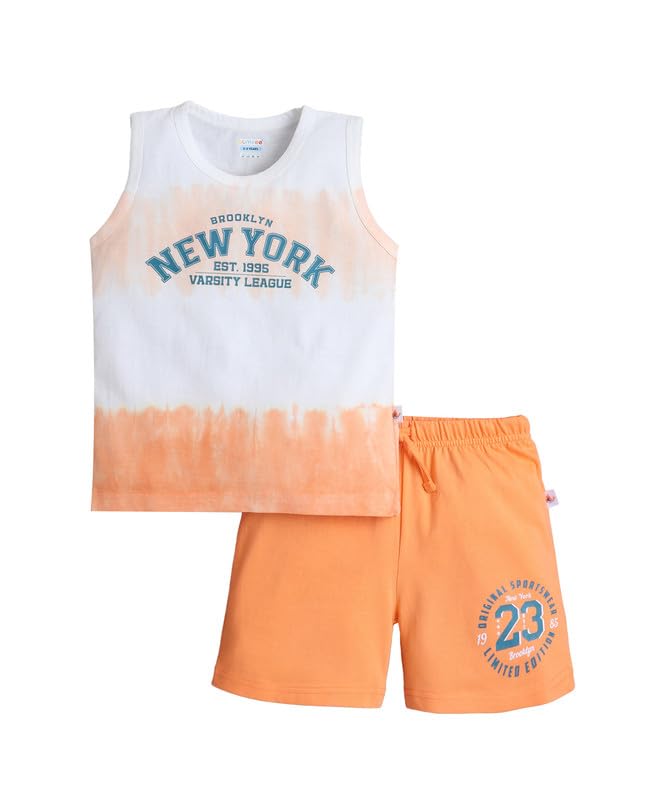 BUMZEE Boys Cotton Sleeveless Animal & Graphic Print T-Shirt & Short Set - Review, Price and Buying Guide