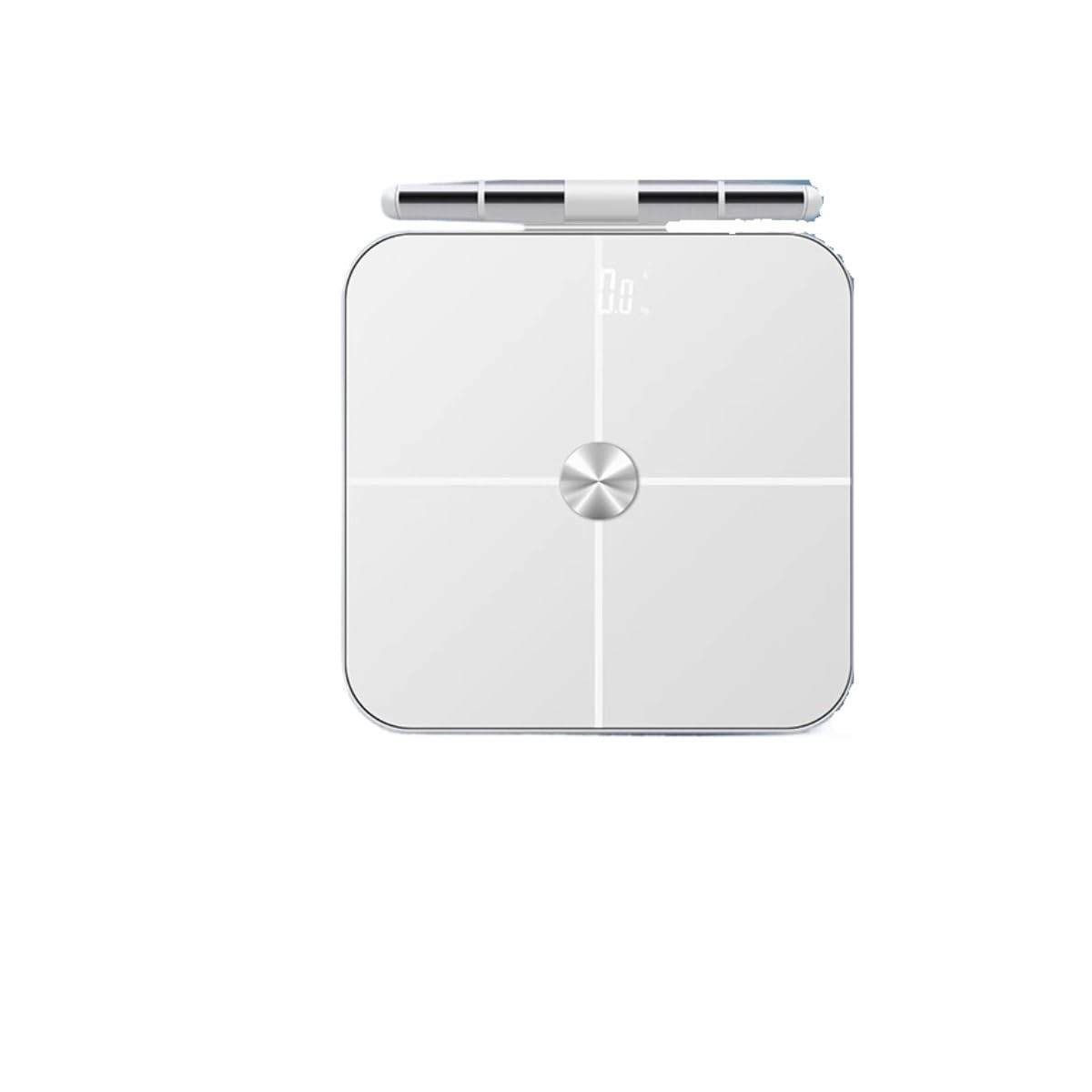 GFJHdfhE Scales for Body Weight, Battery Powered Bathroom Scale Electronic Digital Weight Multifunction High Precision Sensors(White)