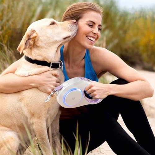 Guia retrátil para cães com guias leves e retráteis para passear com cães - Guias retráteis automáti