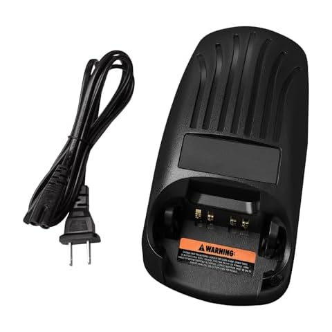 for Motorola NTN9858 Rapid Charger for Motorola XTS2500 XTS1500 XTS3000 XTS5000 HT1000 MT2000 MTS2000 Desk Charger WPLN4114AR NTN9858C NTN8923 NTN8294 with IMPRES (1) Cover