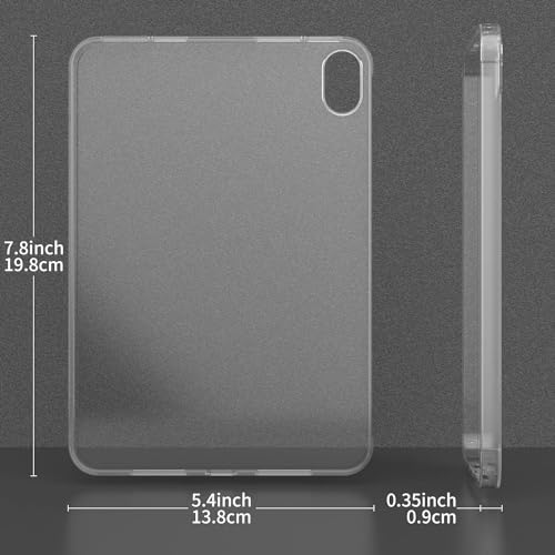 Asgens iPad Mini 6/7 (A17 Pro) 8.3インチ ブラッククリアケース、スリムシリコンケース 柔軟なソフトTPU バックカバー iPad Mini 第6/7世代 2021/2024、モデルA2567 / A2568 / A2569 / A2993 / A2995 / A2996用