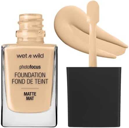 Wet n Wild Photo Focus Matte Liquid Foundation Soft Beige, Vegan & Cruelty-Free