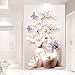 Produktbild EXQULEG DIY 5D Diamant Stickerei, Schmetterlinge Magnolia Vase Runder Diamant Malerei Stickpackungen, Kreuzstich Arts Craft für Home Wand-Decor (45 x 70cm)