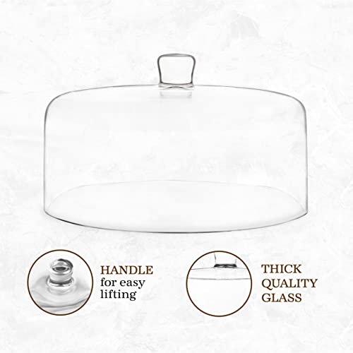 Galashield Glass Cake Dome, Cake Cover Lid For Freshness And Display | 12" Diameter #TOP2