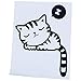 TOOGOO(R) Pegatina del vinilo calcomania de pared divertido interruptor de luz mascota siesta gato begro nindo moda
