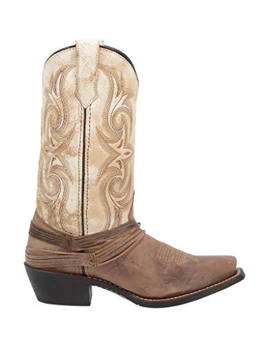 Laredo Womens Myra Cowboy Boots Leather Sand/White 8 W2