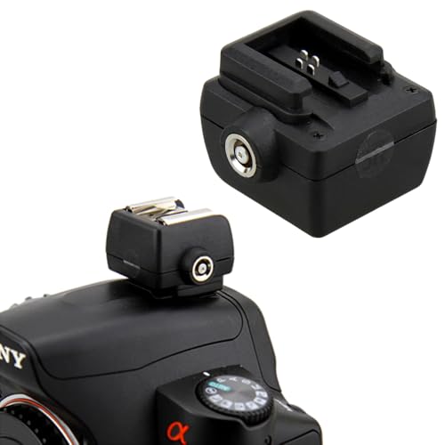 JJC Adaptador de zapata flash con enchufe de sincronización para cámara Sony y Minolta Autolock con zapata iISO antigua a zapata estándar - imagen 3