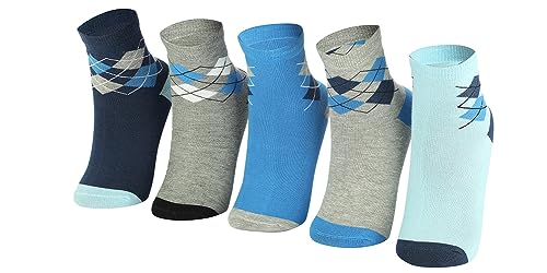 Image of Kids Boys Socks - Printed Cotton Kids Socks | Soft & Comfortable Sock for Boys | Durable Boy Sock for Everyday Wear- Pack of 5