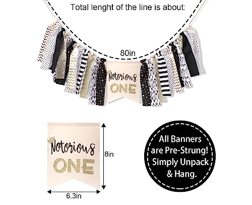 Notorious ONE 1st Birthday High Chair Banner - The Big One Smash Cake Garland by RSOLIET - Used condition - Image 2