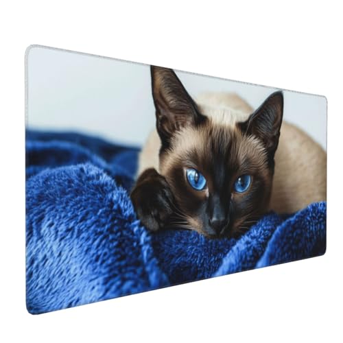 Tapis de souris chat étendu et imperméable avec base en caoutchouc stable 800x400mm