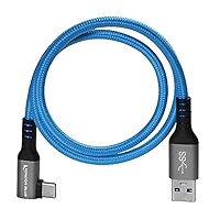 KONDOR BLUE | 8.5" B-C To B-C Cable For SSD Recording & Charging - 8K Data And Power Delivery | 20 Gb/s Transfer Speed, B PD 100W Charging, & Nylon Braided - View #2