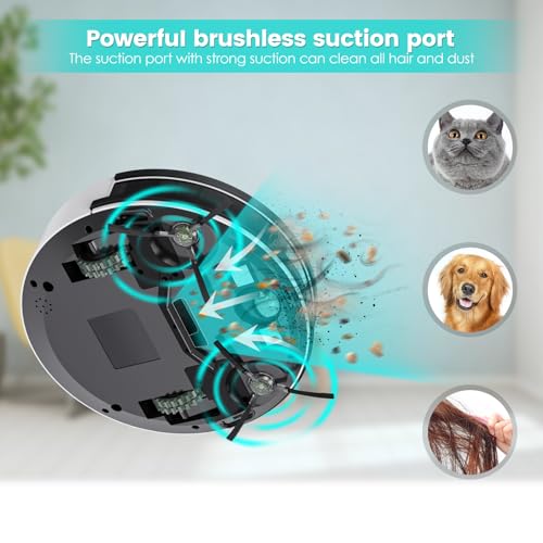 Image of Lefant Robot Vacuum Cleaner, 120 Mins Runtime, Compact Design, Low Noise, Powerful Suction, Wi-Fi /App /Voice Control, Self-Charging, Scheduled Cleaning, Ideal for Pet Hair and Hard Floors, M210 Black