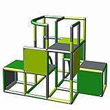 move and stic 875056 - Grundbaukasten Profi Motoriktrainer für Kinder ab 1 Jahr grün apfelgrün Titan grau rot (grün apfelgrün titangrau)