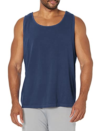 Image of Comfort Colors Men's Adult Pocket Tank Top, Style 9330 (Large, True Navy)