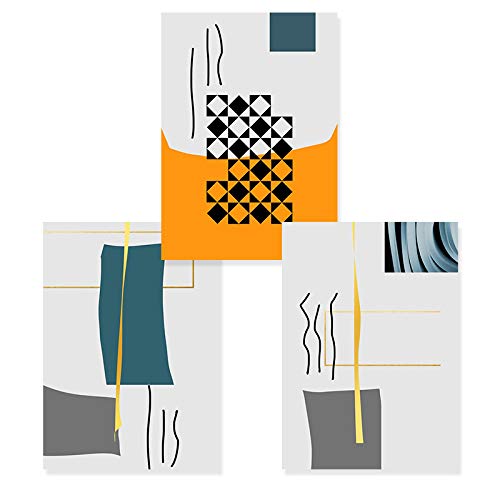 Affiches abstraites sur toile de salon - Décoration murale moderne géométrique 50x70cm