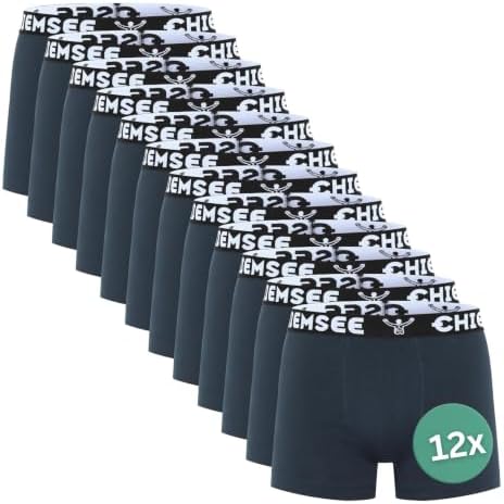 Chiemsee Boxershorts Herren 2 Farben S-4XL I 12er Set I Baumwolle | Kurze Unterhosen mit elastischem Bund I atmungsaktiv I Regular Fit