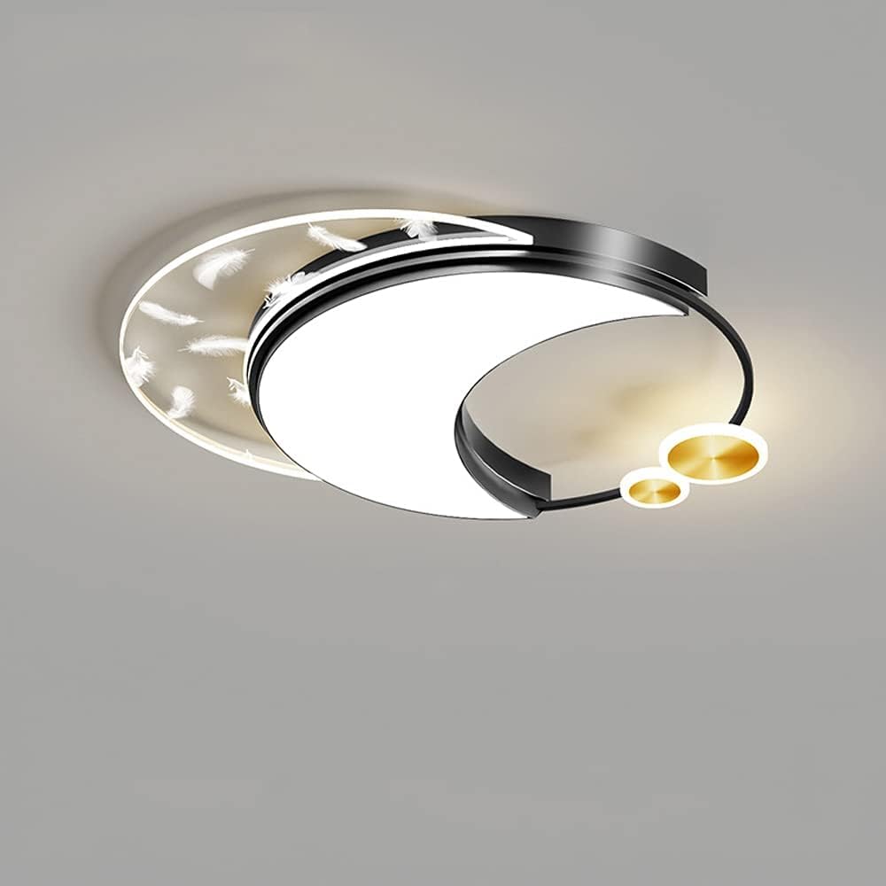 Plafonnier LED moderne tricolore dimmable avec abat-jour acrylique haute transmission