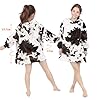 cow print Wearable Blanket Hoodie for Teens - Oversized Cozy Soft Brown and White Sweatshirt Blanket Gifts for Teens Girls Boys 6-13 Year Old #4